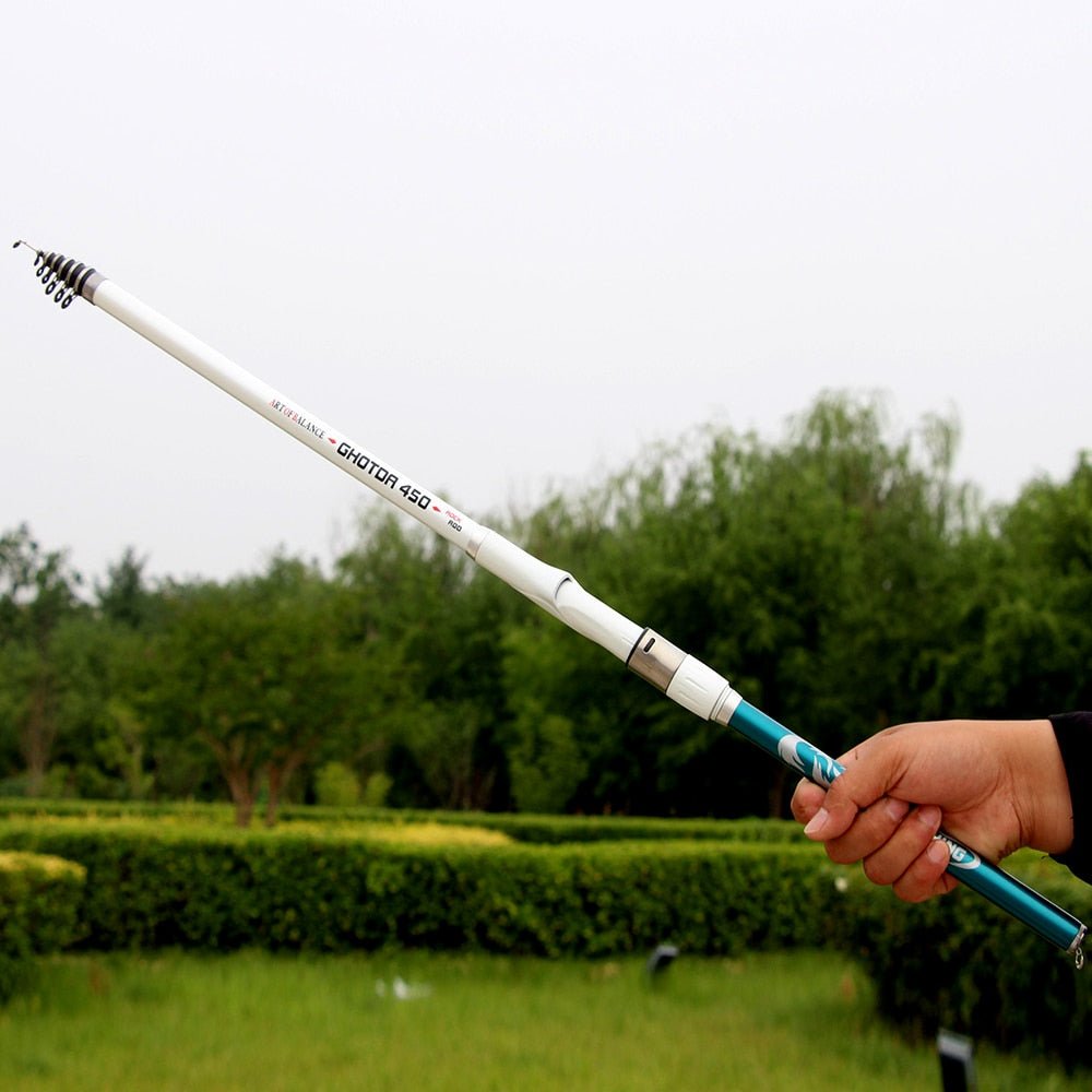 Carbon vishengel - Ghotda - Telescopisch vissen- 3.6M/4.5M/5.4M/6.3M - Bivakshop