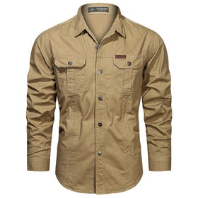 Bespaar 33% Heren Cargo Overhemd - 100% Katoen – Casual Outdoor Stijl (Limited)