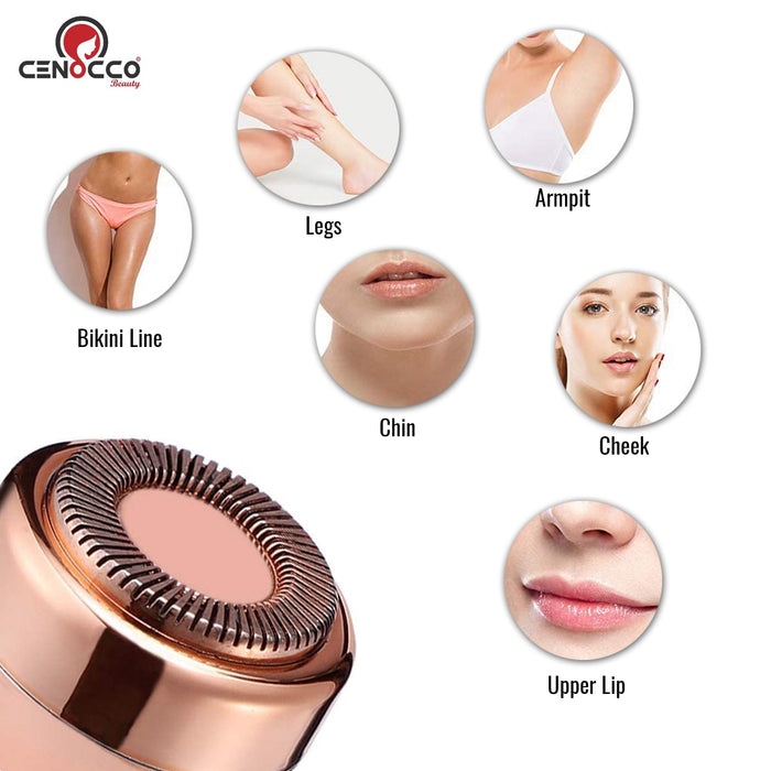 Cenocco Beauty CC-9095: 2-in-1 wenkbrauwtrimmer & gezichtsscheerapparaat - Bivakshop