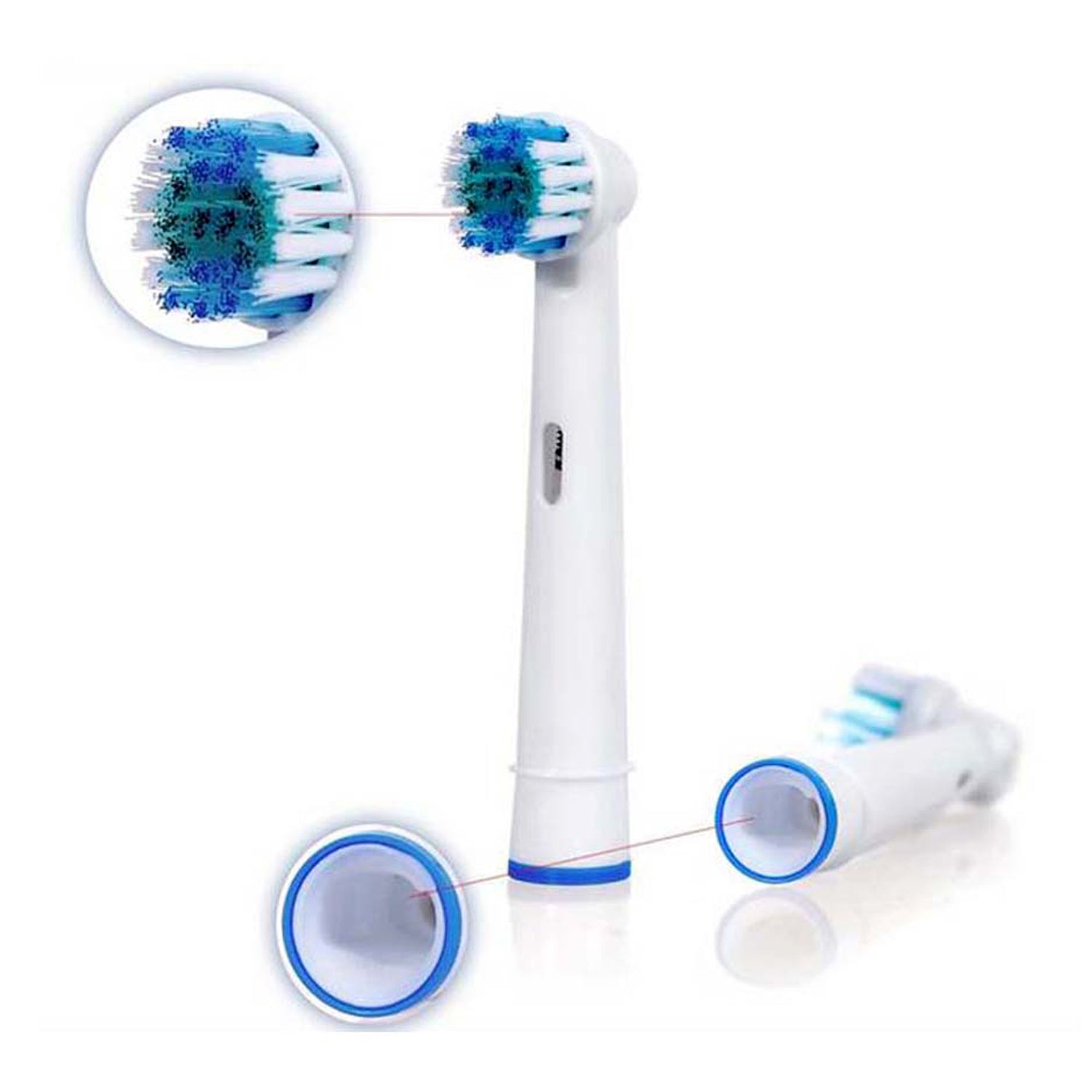 Cenocco CC-9029: 8-delige vervangende opzetborstels - Oral B compatible - Bivakshop