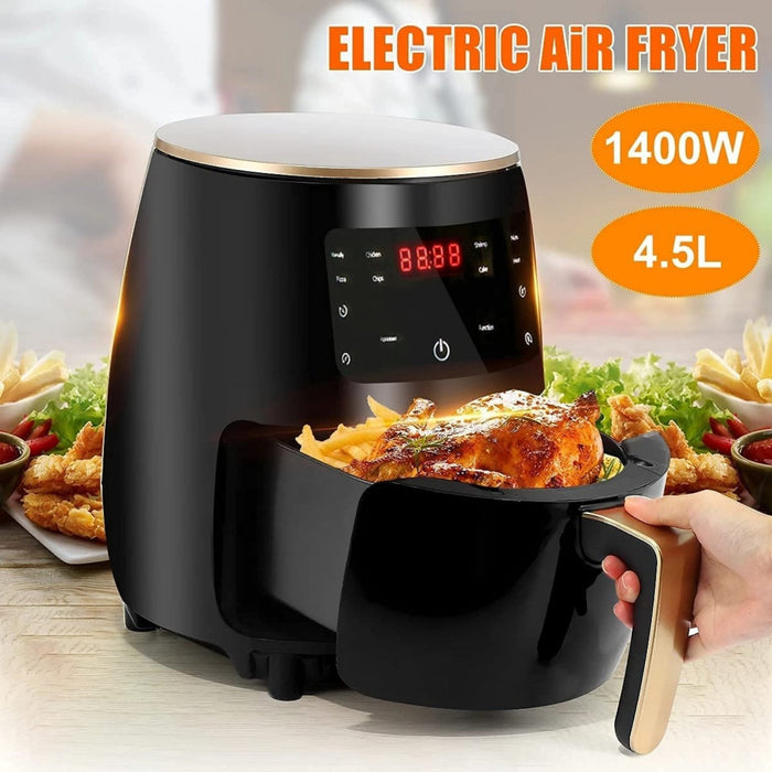 Cheffinger CF-AFRY4.5: 1400W Digitale LED Airfryer - 4,5 Liter Groen - Bivakshop