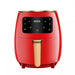 Cheffinger CF-AFRY4.5: 1400W Digitale LED Airfryer - 4,5 Liter Rood - Bivakshop