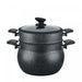 Cheffinger CF-COUS6: 6L Marmer Gecoate Stoomkoker Couscous Pot - Bivakshop