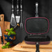Cheffinger CF-DG32: Omkeerbare dubbele grillpan met marmercoating - 32 cm koper - Bivakshop