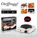 Cheffinger CF-EHS1000: 1000W Elektrische Kookplaat - Enkel - Bivakshop