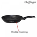 Cheffinger CF - FA1010 - BLK: 10 - delige pannenset met marmercoating - Bivakshop
