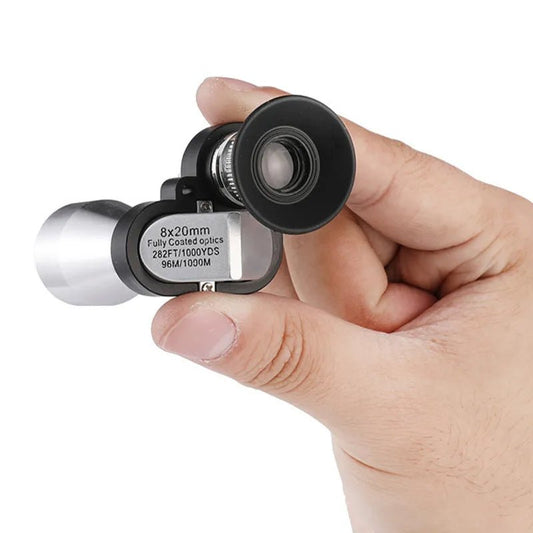 Compacte 8x20 Monoculaire telescoop - Waterdicht - BAK4 Prisma- Smartphone Houder - Bivakshop