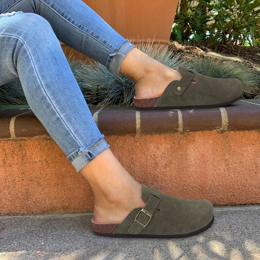 Comwarm fashion dames suède muiltje - Binnenzool Sandalen - Sloffen - Bivakshop