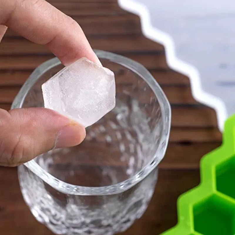 Creatieve 37-Holtes honingraat iJsblokjesmaker - Herbruikbare siliconen vorm met deksel - BPA-vrij - Bivakshop
