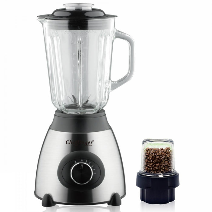 Ctikiger CF-GIB1.5: 2 in 1 roestvrijstalen blender en hakmolen - 1,5 liter - Bivakshop