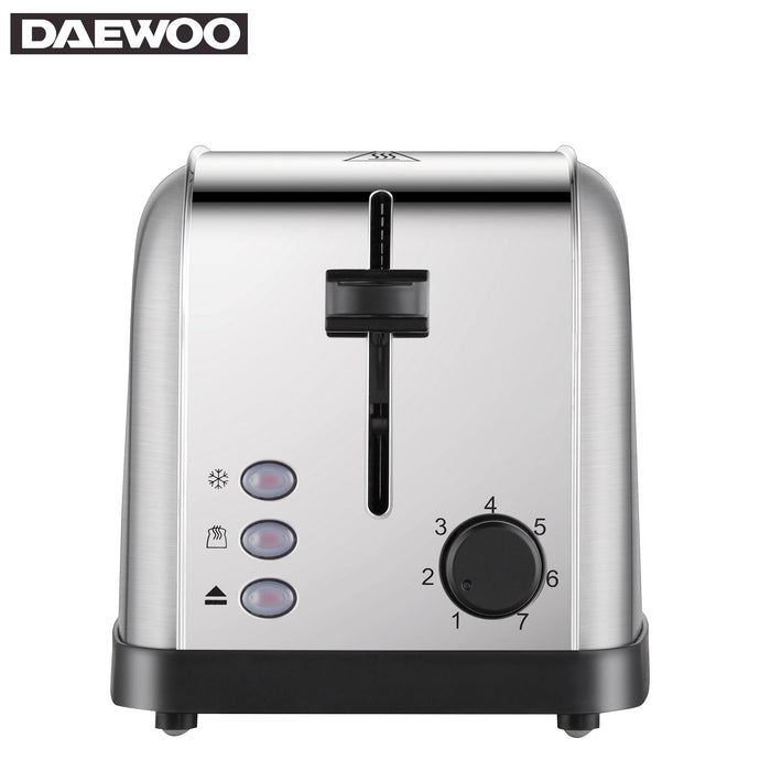 Daewoo SYM-1298: Broodrooster van roestvrij staal - 2 lades, 2 sneetjes - Bivakshop