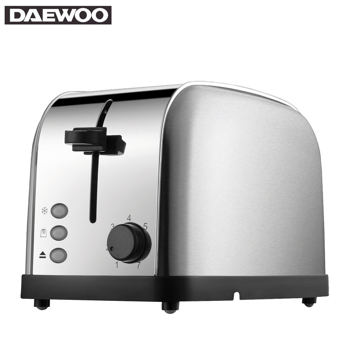 Daewoo SYM-1298: Broodrooster van roestvrij staal - 2 lades, 2 sneetjes - Bivakshop