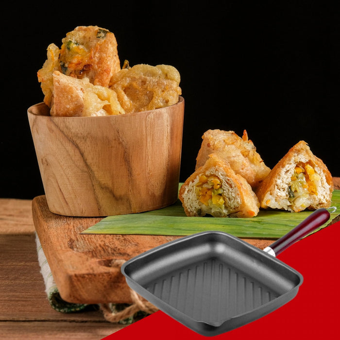 Dekassa DK-3654: Vierkante Bakplaat en Grill met Anti-aanbaklaag - Bivakshop