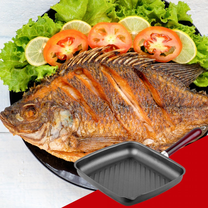 Dekassa DK-3654: Vierkante Bakplaat en Grill met Anti-aanbaklaag - Bivakshop