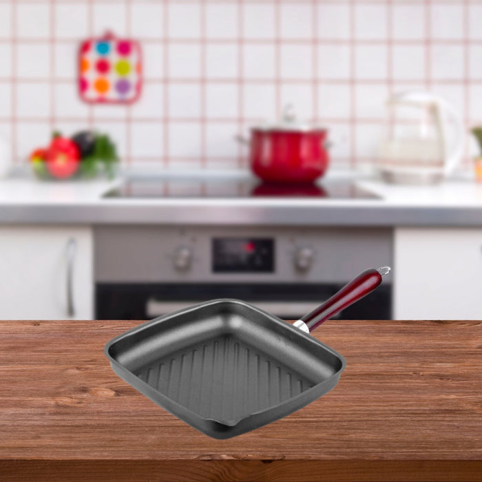 Dekassa DK-3654: Vierkante Bakplaat en Grill met Anti-aanbaklaag - Bivakshop