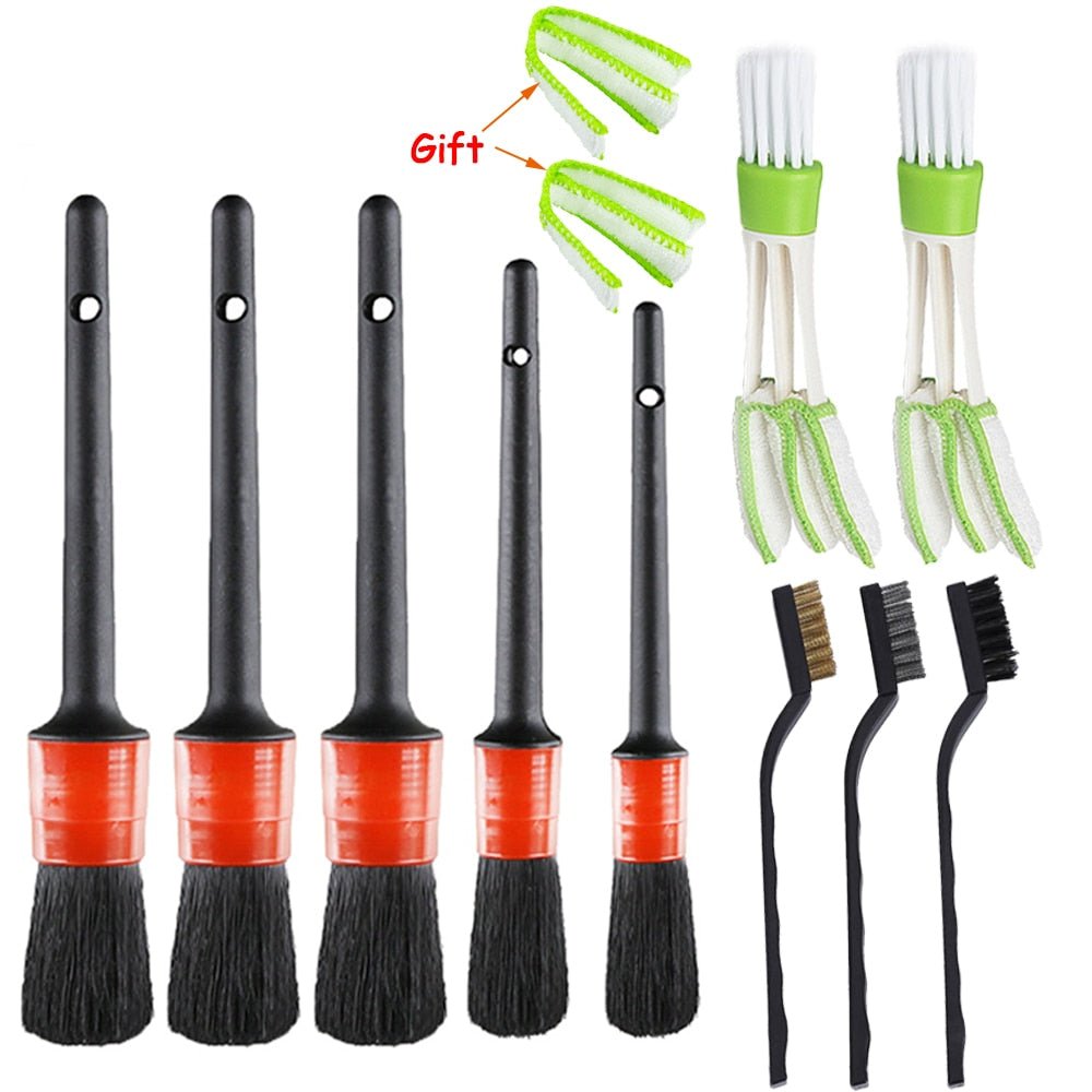 Detaillering borstel set voor auto reiniging - Power scrubber borstels - 17 Stuks - Bivakshop