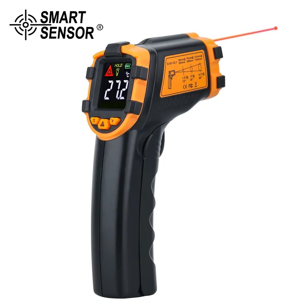 Digitale infrarood thermometer - Contactloze pyrometer met kleur LCD - Bivakshop
