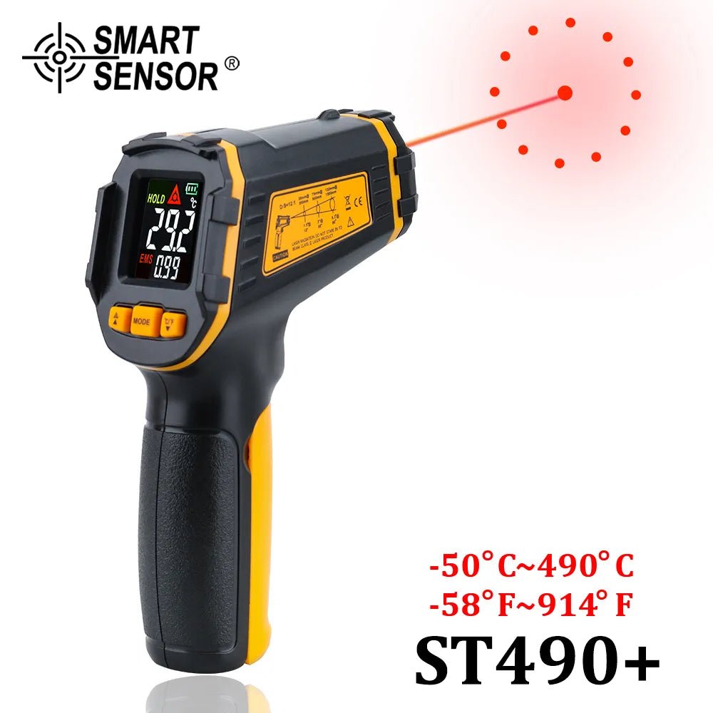 Digitale infrarood thermometer - Contactloze pyrometer met kleur LCD - Bivakshop