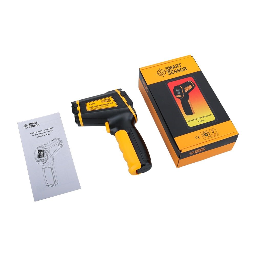 Digitale infrarood thermometer - Contactloze pyrometer met kleur LCD - Bivakshop