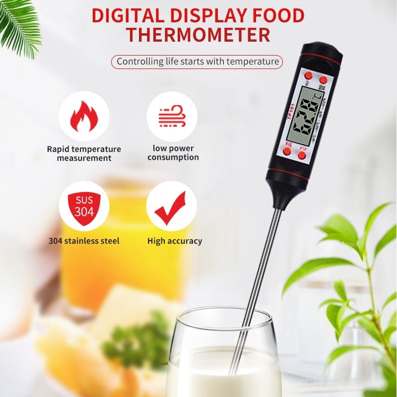 Digitale voedsel thermometer - Vloeibare thermometer G421 - LCD - Bivakshop