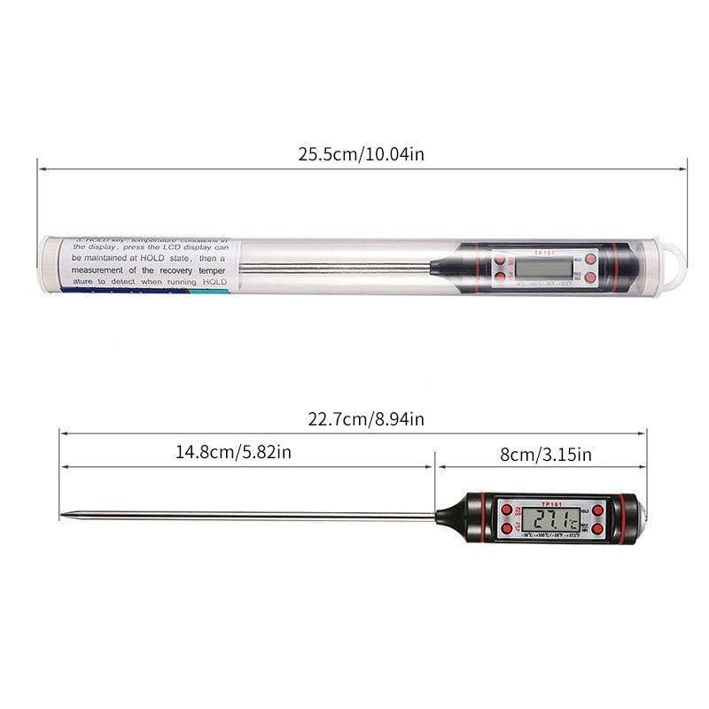 Digitale voedsel thermometer - Vloeibare thermometer G421 - LCD - Bivakshop
