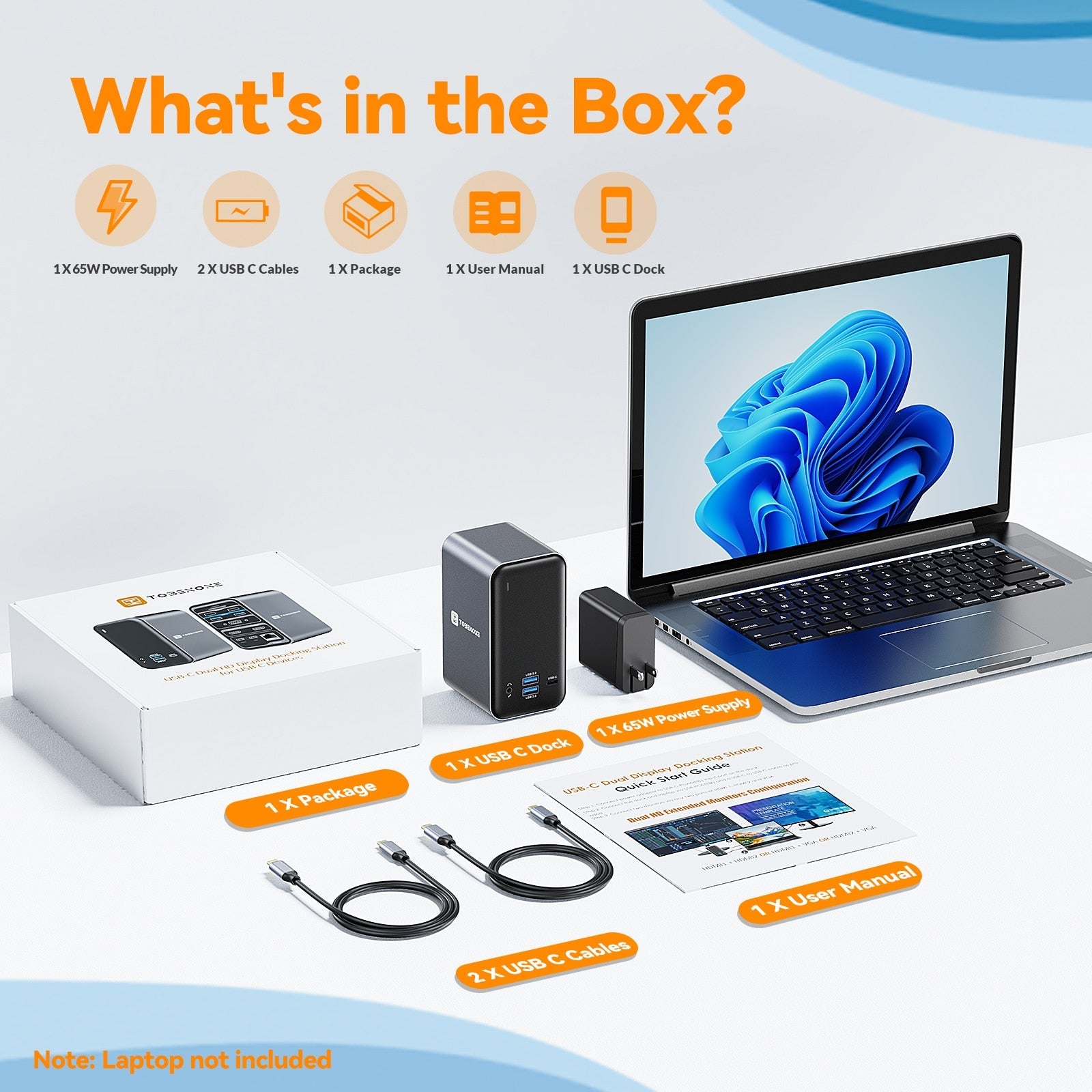 Docking station - Splitter voor window laptops - Bivakshop
