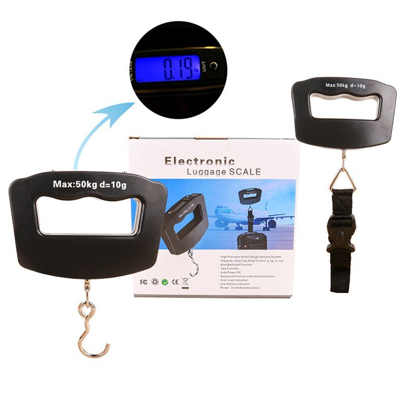 Draagbare elektronische weegschaal - Max 50 kilo - Bivakshop