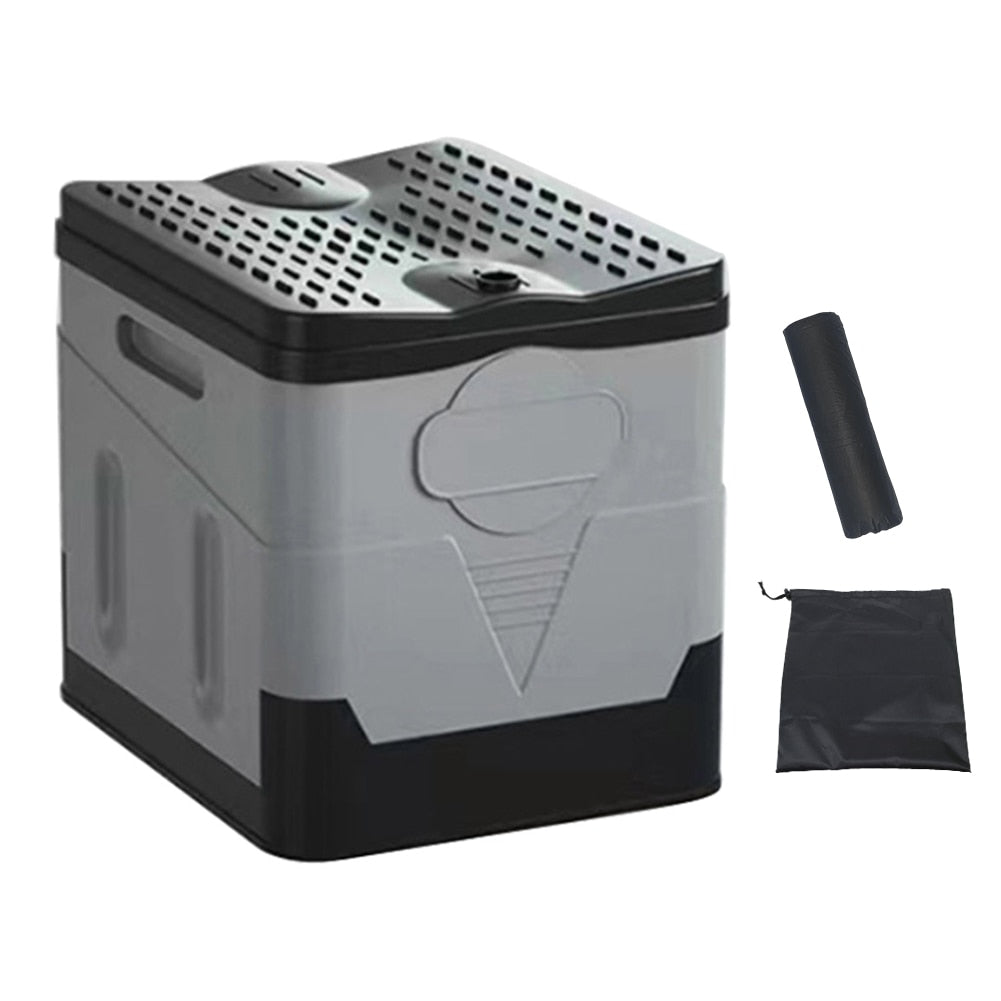 Draagbare noodtoilet / WC met cover - Outdoor opvouwbare camping toilet - Bivakshop