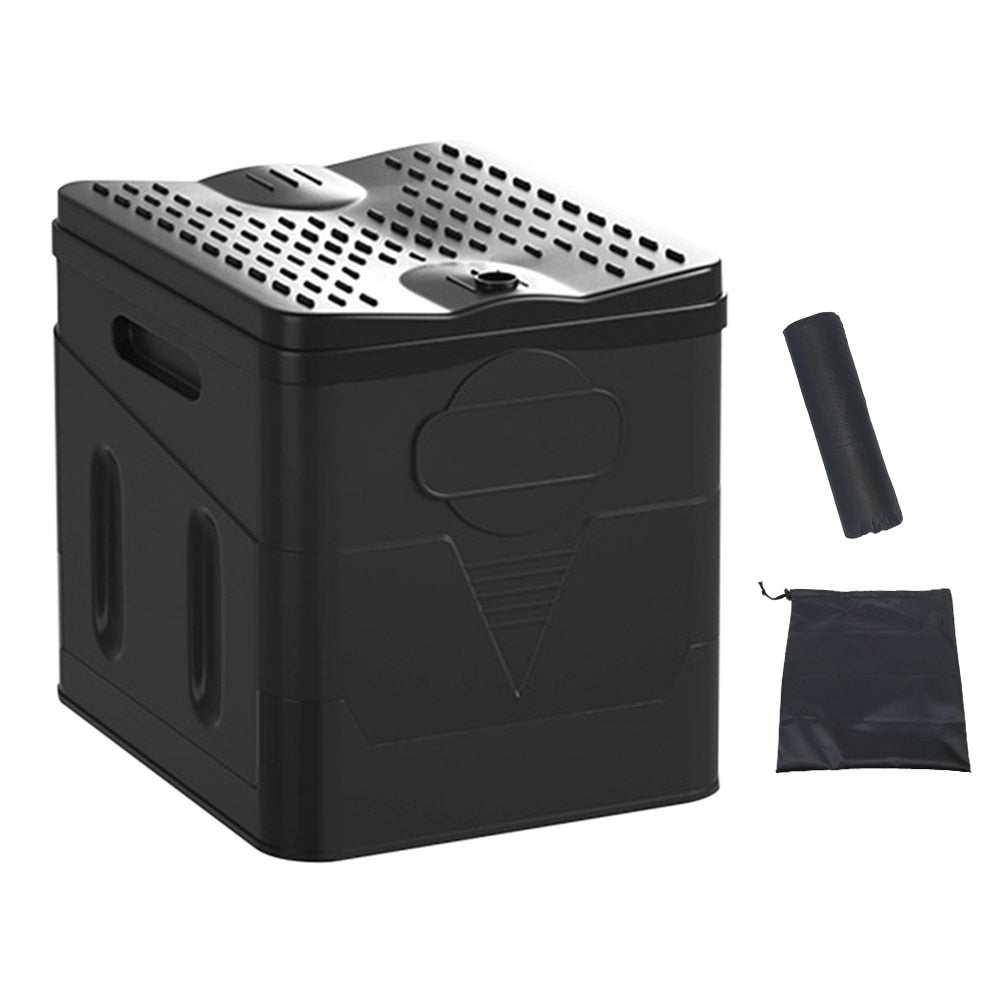 Draagbare noodtoilet / WC met cover - Outdoor opvouwbare camping toilet - Bivakshop