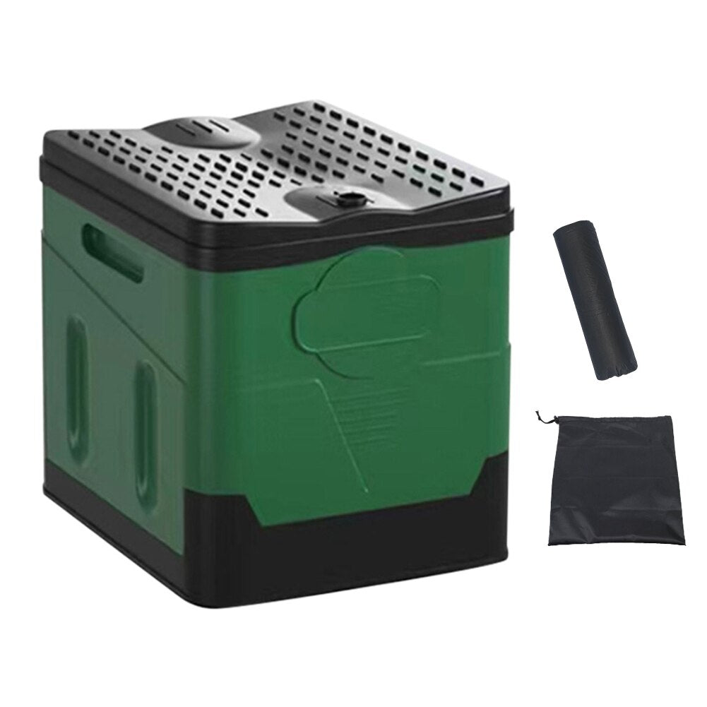 Draagbare noodtoilet / WC met cover - Outdoor opvouwbare camping toilet - Bivakshop