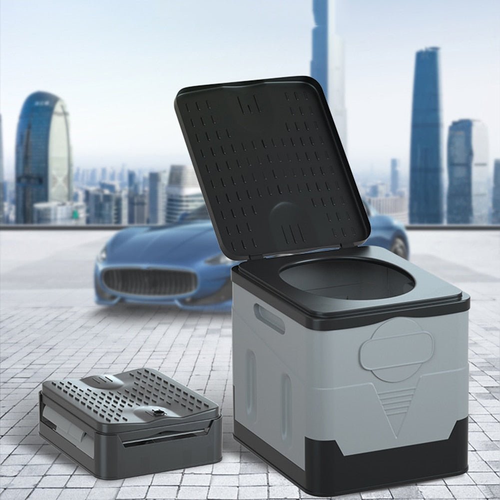 Draagbare noodtoilet / WC met cover - Outdoor opvouwbare camping toilet - Bivakshop