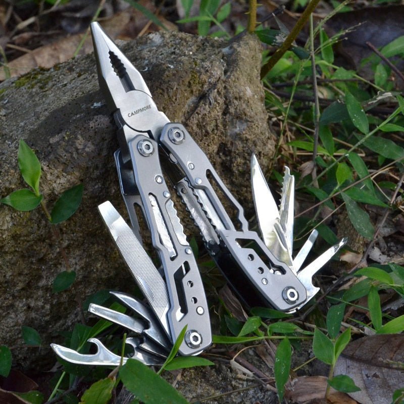 Draagbare roestvrij staal multitool - 14-in-1 Outdoor camping survival gereedschap - Bivakshop