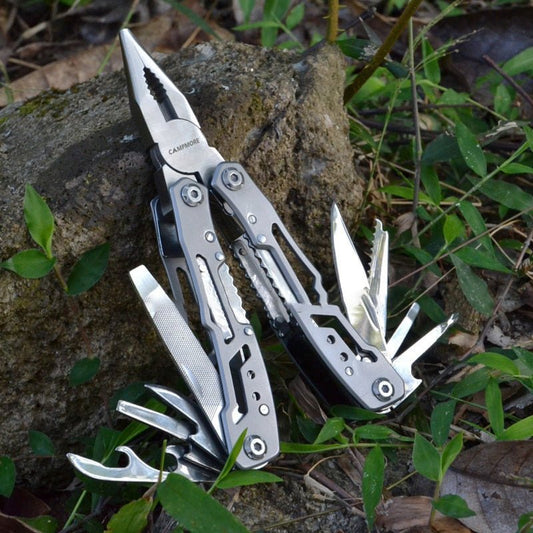Draagbare roestvrij staal multitool - 14-in-1 Outdoor camping survival gereedschap - Bivakshop