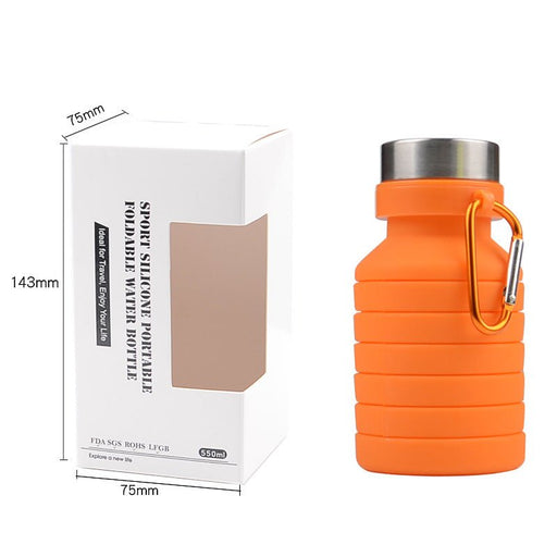 Draagbare Siliconen Waterfles - Inklapbare vouwen Fles - 550 ml - Bivakshop