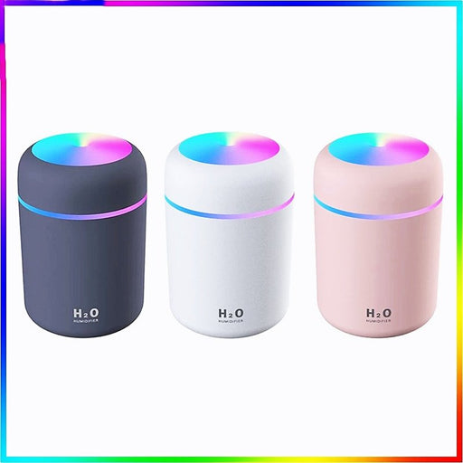 Draagbare USB Aroma diffuser 300ML - Aromatherapie - Geur Verdamper - Luchtbevochtiger met Sfeer en nachtlampje - Vernevelaar - Etherische Olie - Bivakshop