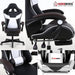 Driekleurige Gaming- en Bureaustoel Met T-vormig Accent Wit - Bivakshop