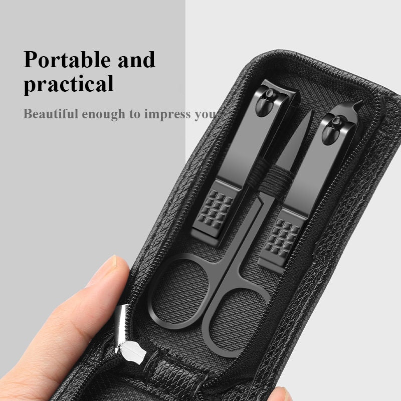 Duitsland 6 Stuks Draagbare Luxe Manicure Set - Pedicure Kit - Nagelknipper Set Persoonlijke Verzorging - Bivakshop