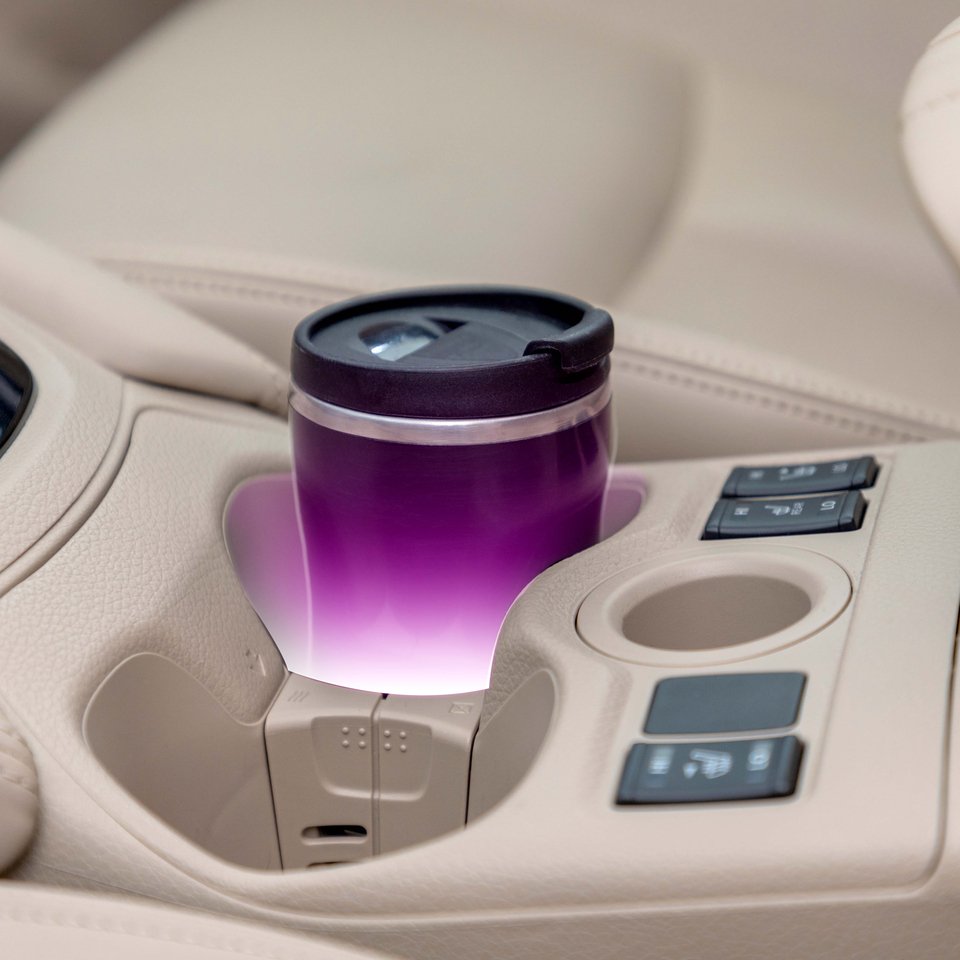 Dunlop lichtgevende LED bekerhouder voor Auto - Sfeervolle accessoire met 7 kleuren - Bivakshop