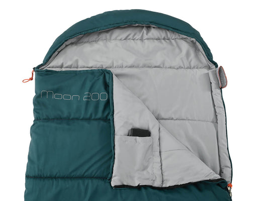 Easy camp moon 200 slaapzak - Comfortabele en isolerende slaapzak - Bivakshop