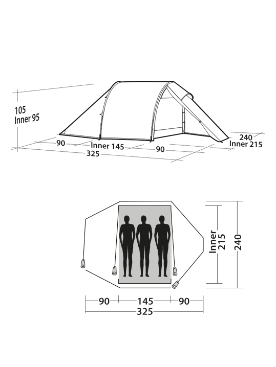 Easy Camp Vega 300 Compact Tent - Bivakshop