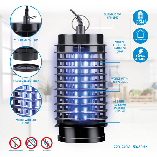 Elektrische muggenlamp - Efficiënte LED insectenvanger - Geschikt voor binnen - Bivakshop