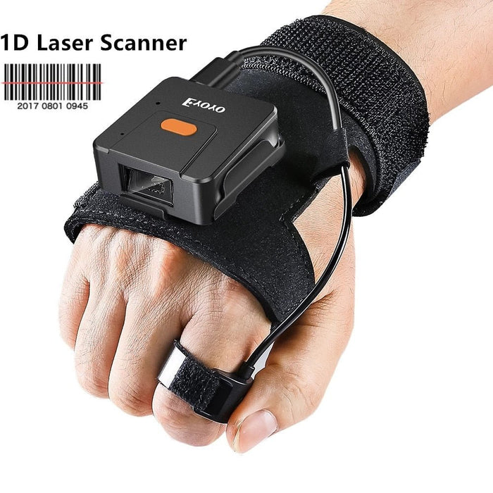 Eyoyo 2D Bluetooth barcode scanner draagbare handschoen - Linker en rechterhand - Draadloze barcodescanner - Bivakshop