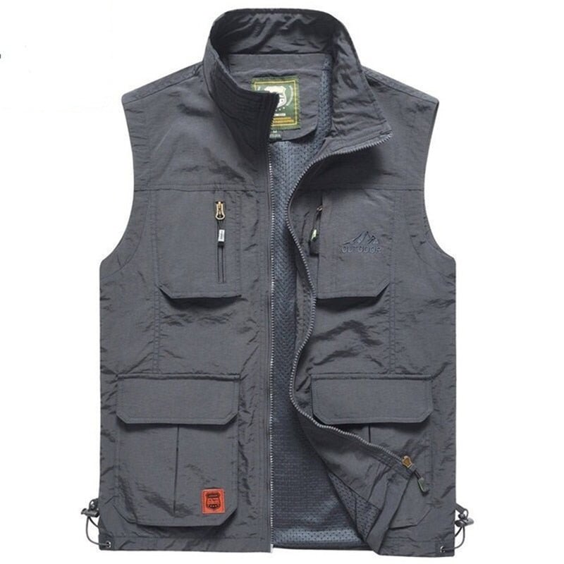 FGKKS mannen mesh vest - Stijlvol Multi-Pocket bodywarmer - Bivakshop