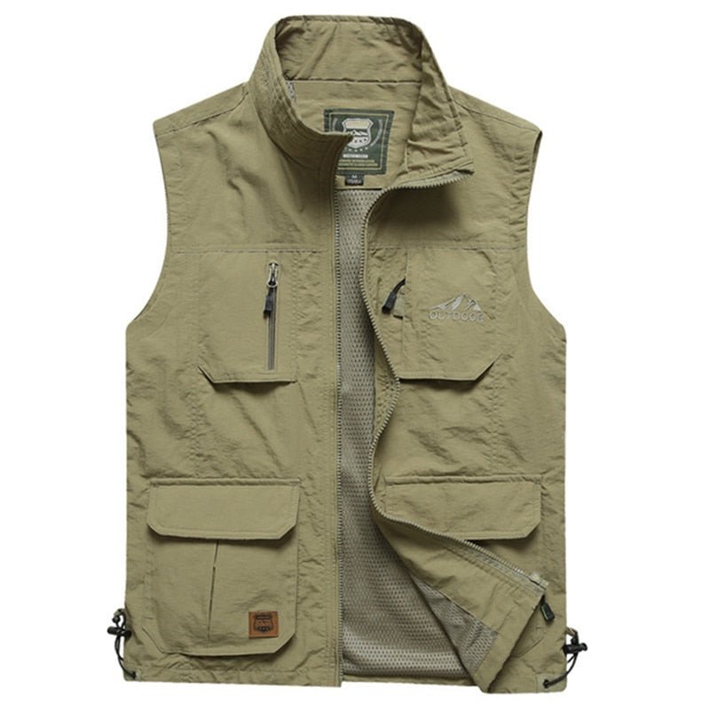 FGKKS mannen mesh vest - Stijlvol Multi-Pocket bodywarmer - Bivakshop