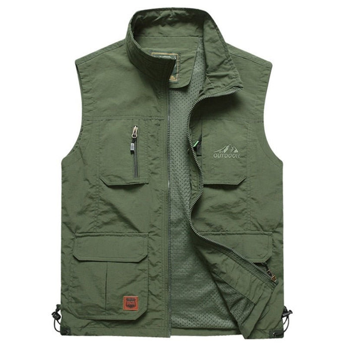 FGKKS mannen mesh vest - Stijlvol Multi-Pocket bodywarmer - Bivakshop