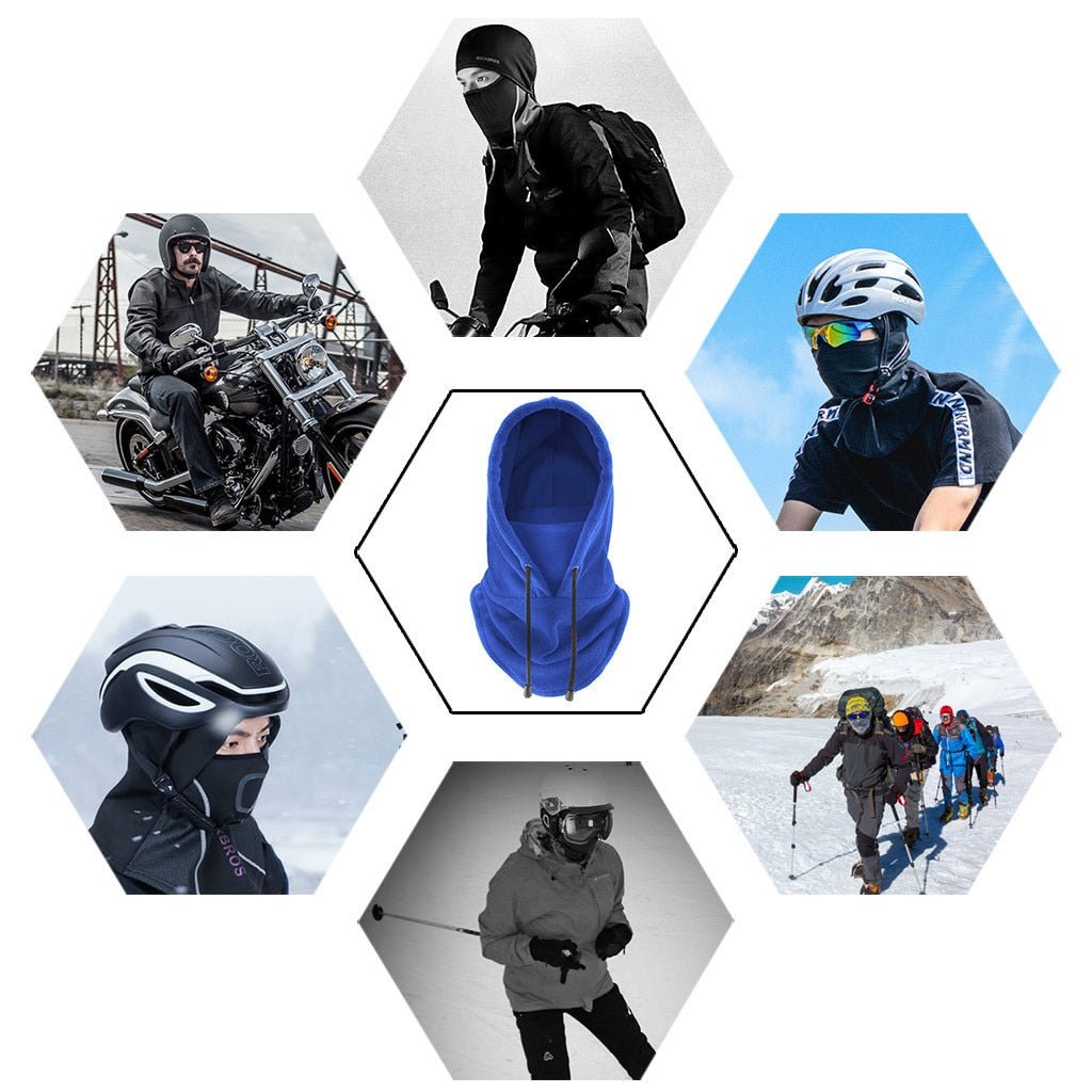 Fietsmuts winddicht - Bivakmuts - Gewatteerd Kap Masker - Pluche - Muts fiets - Bivakshop