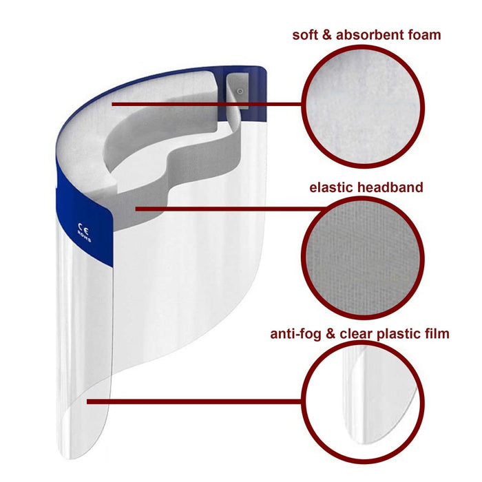 Gelaatsscherm Set van 6 Beschermend gelaatsscherm - FS-01 - Bivakshop