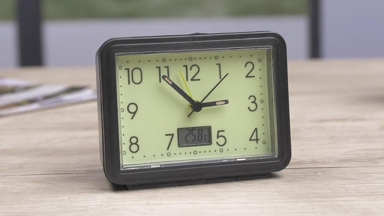 Genius Ideas Lichtgevende wekker en thermometer - Bivakshop