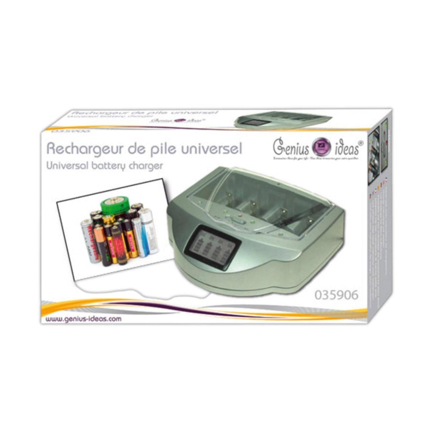 Genius Ideas Universele LCD-batterijlader - GI-035907 - Bivakshop