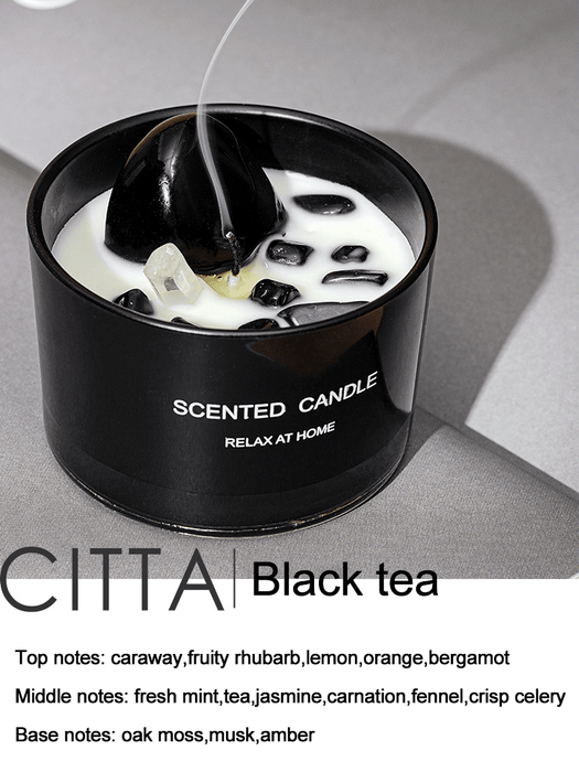 Geurkaars in glazen pot – Sojawas & edelsteen aromatherapie - Bivakshop